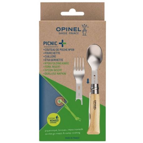 Opinel Picnic Plus outdoor bestekset 4-delig