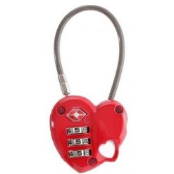 Munkees TSA Combination Lock- Heart