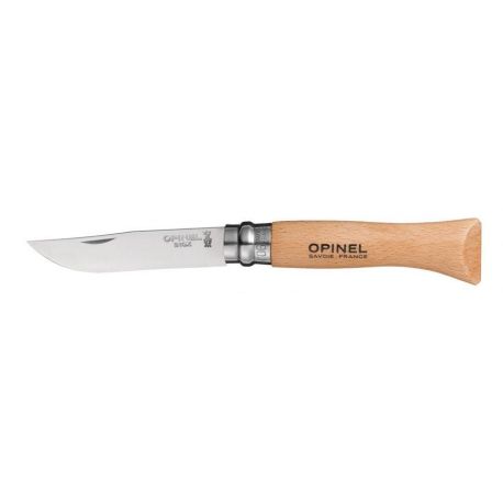 Opinel No.6 RVS Inox zakmes - Beukenhout