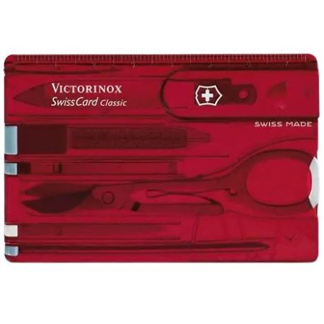 Victorinox SwissCard, 10f, rood