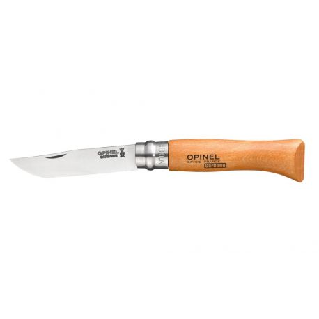 Opinel 9. No.8 Carbon zakmes - Beukenhout